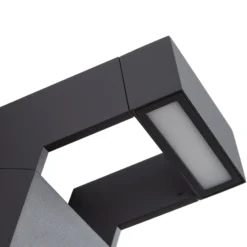 Arcchio LED-Außenwandleuchte Kovato, dunkelgrau, IP65