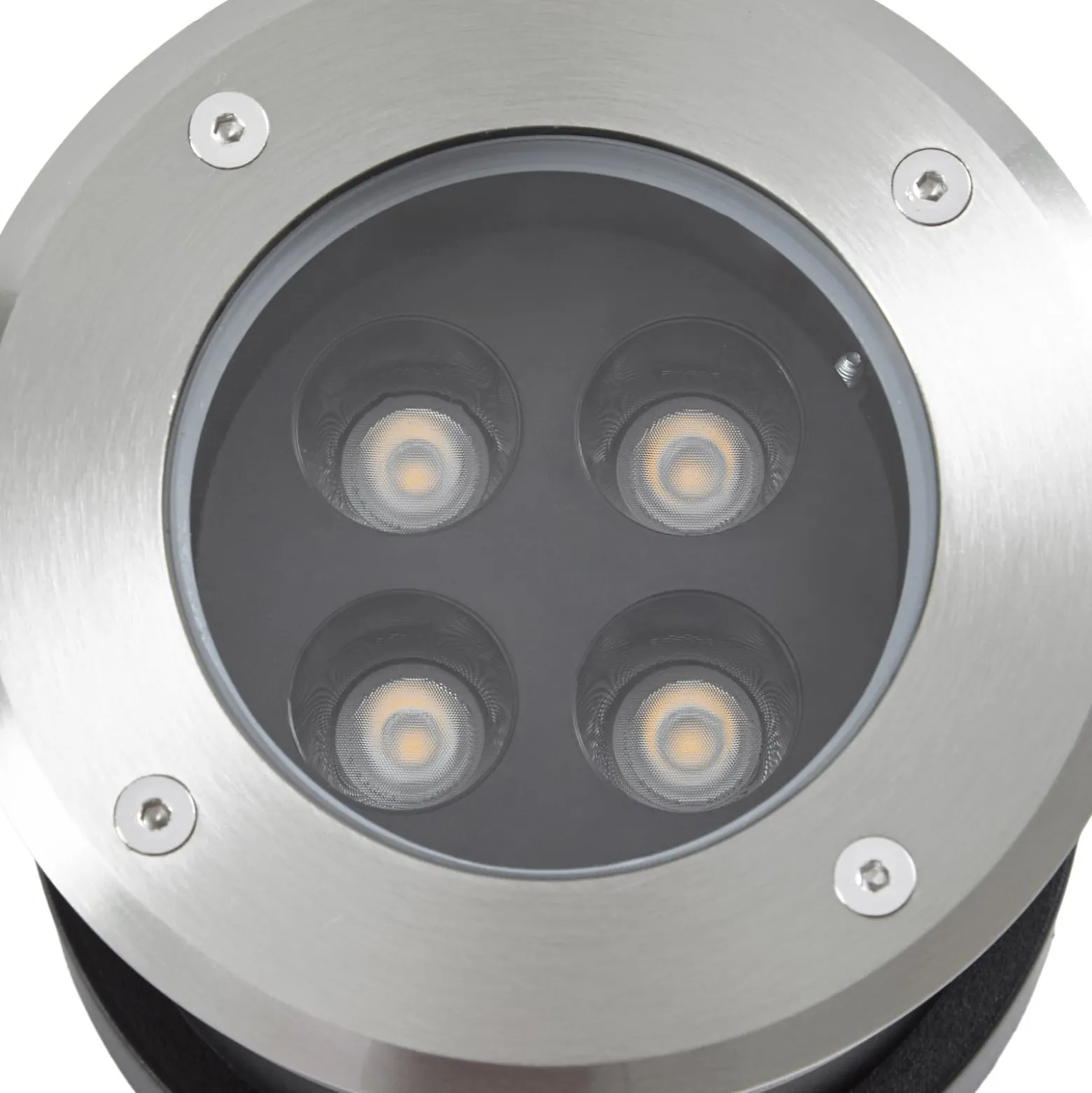 Arcchio LED-Bodeneinbauspot Thentos, Ø 12 cm 40° nickel IP67