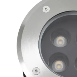 Arcchio LED-Bodeneinbauspot Thentos, Ø 12 cm 40° nickel IP67