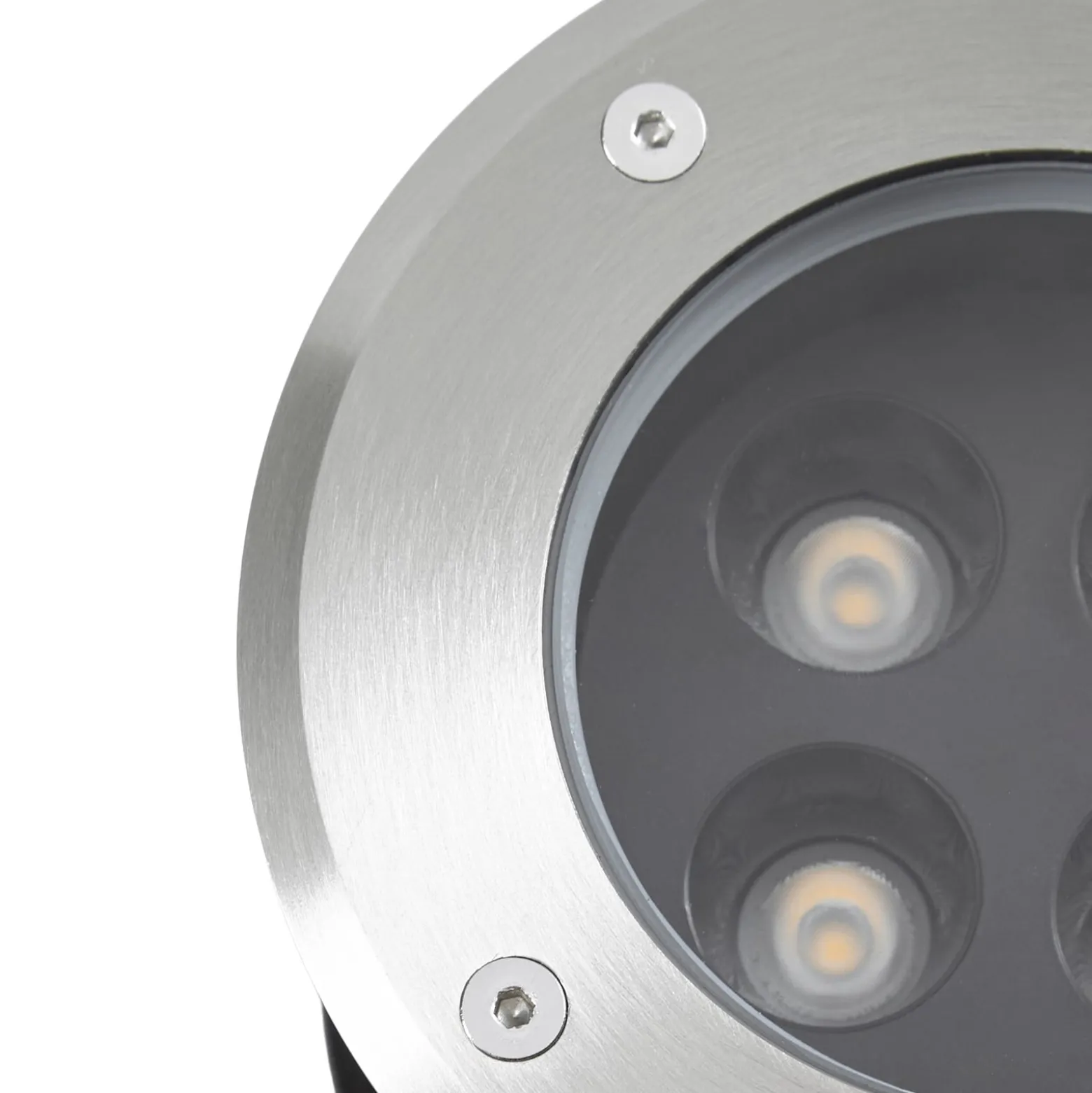 Arcchio LED-Bodeneinbauspot Thentos, Ø 12 cm 40° nickel IP67