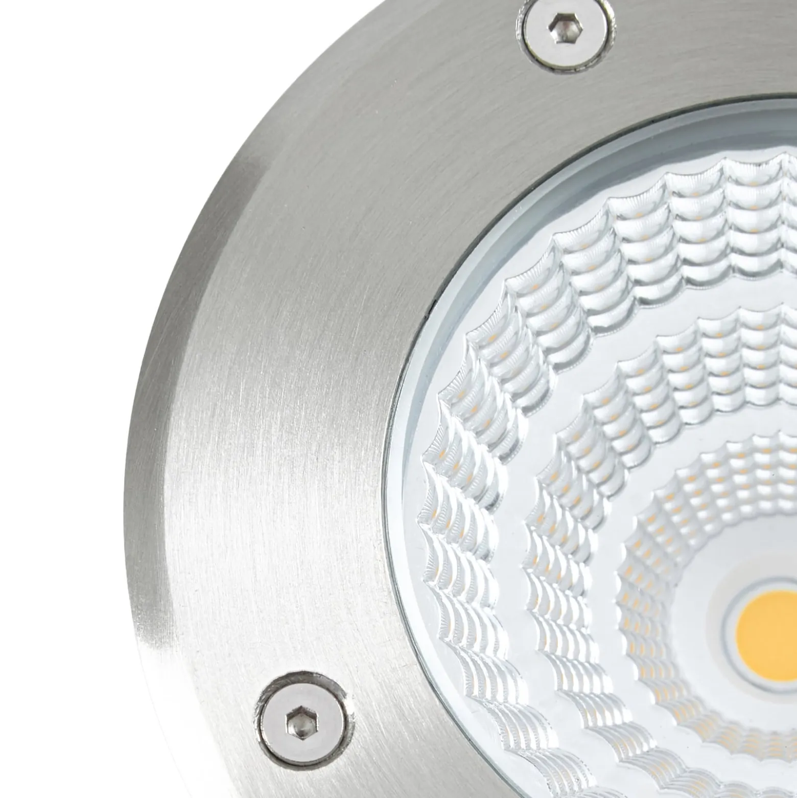 Arcchio LED-Bodeneinbauspot Thentos, Ø 12 cm 60° nickel IP67