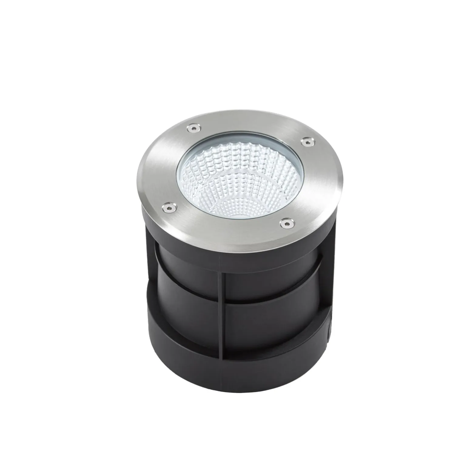Arcchio LED-Bodeneinbauspot Thentos, Ø 12 cm 60° nickel IP67