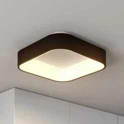 Arcchio LED-Deckenlampe Aleksi, 45 x 45 cm, schwarz, CCT