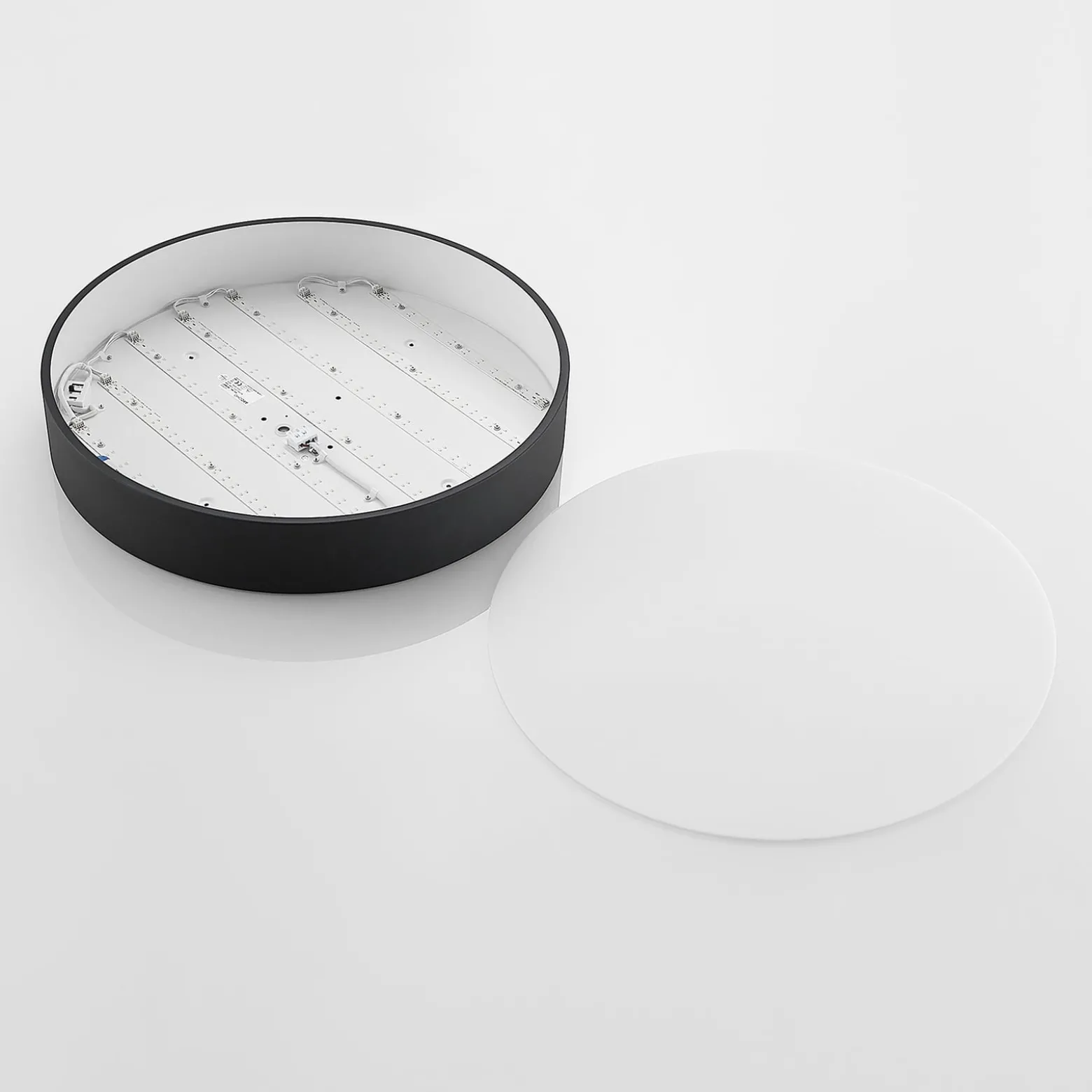 Arcchio LED-Deckenlampe Noabelle, Ø 60 cm, schwarz, Metall