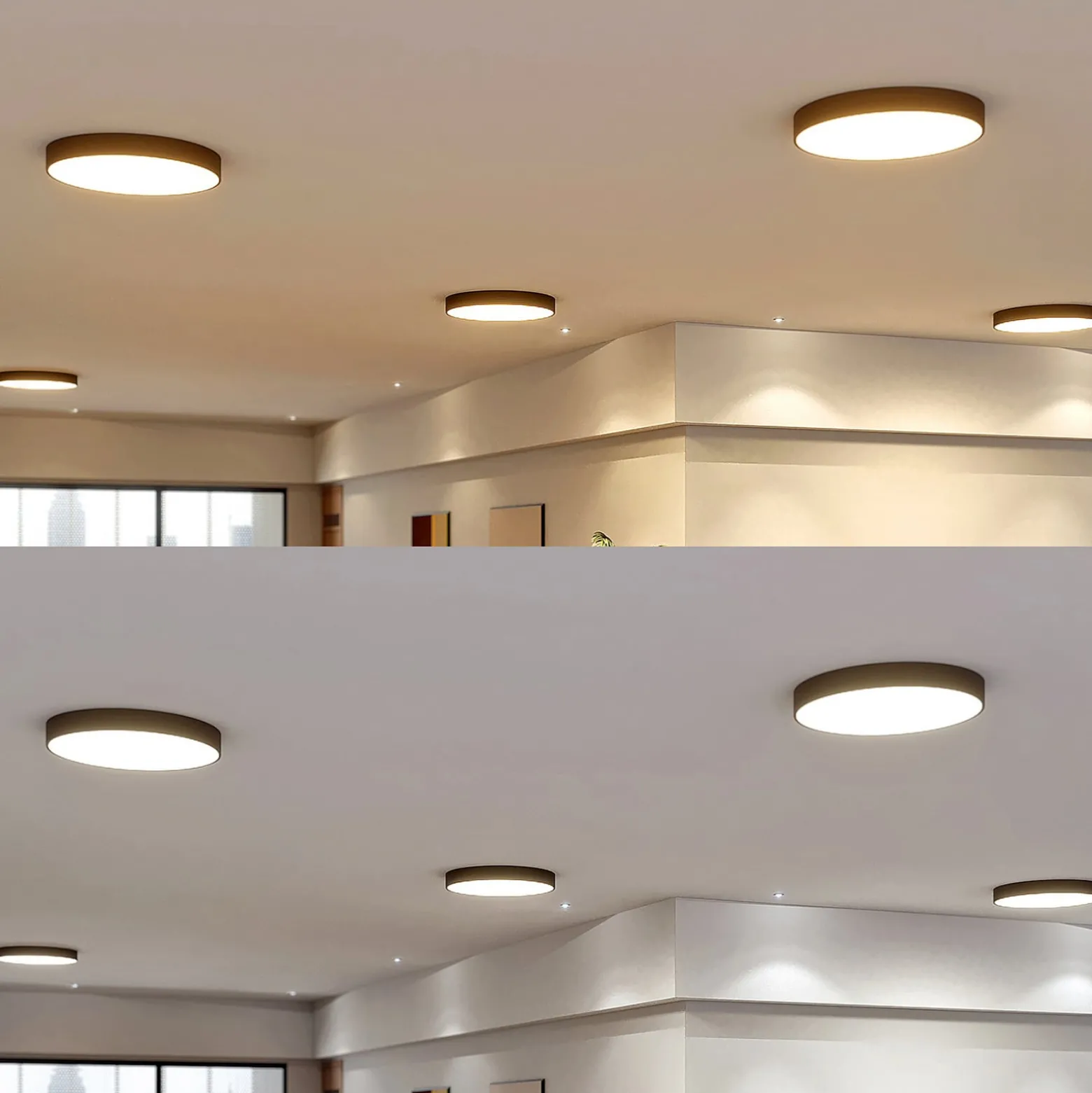 Arcchio LED-Deckenlampe Noabelle, Ø 80 cm, schwarz, Metall