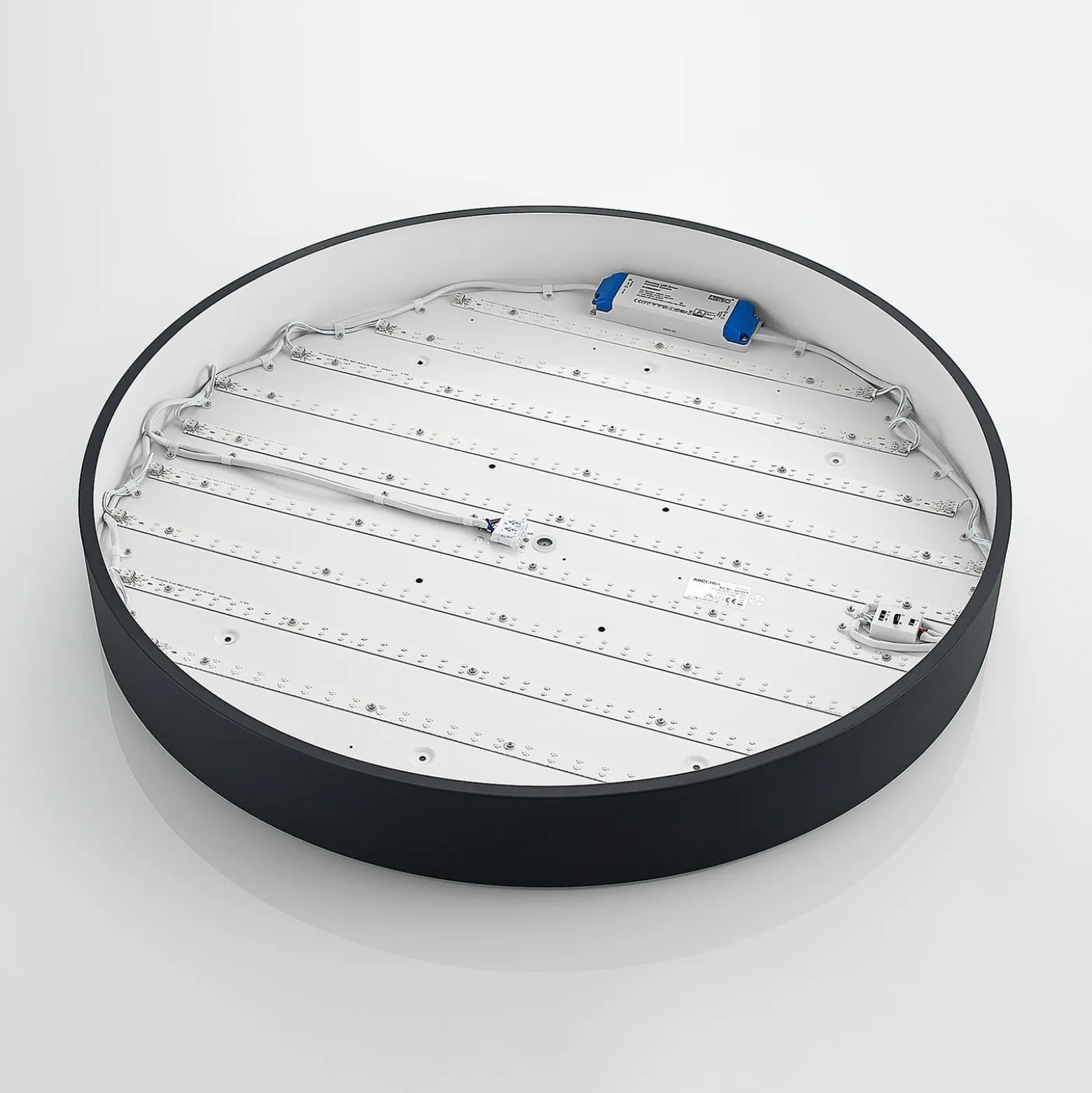 Arcchio LED-Deckenlampe Noabelle, Ø 80 cm, schwarz, Metall