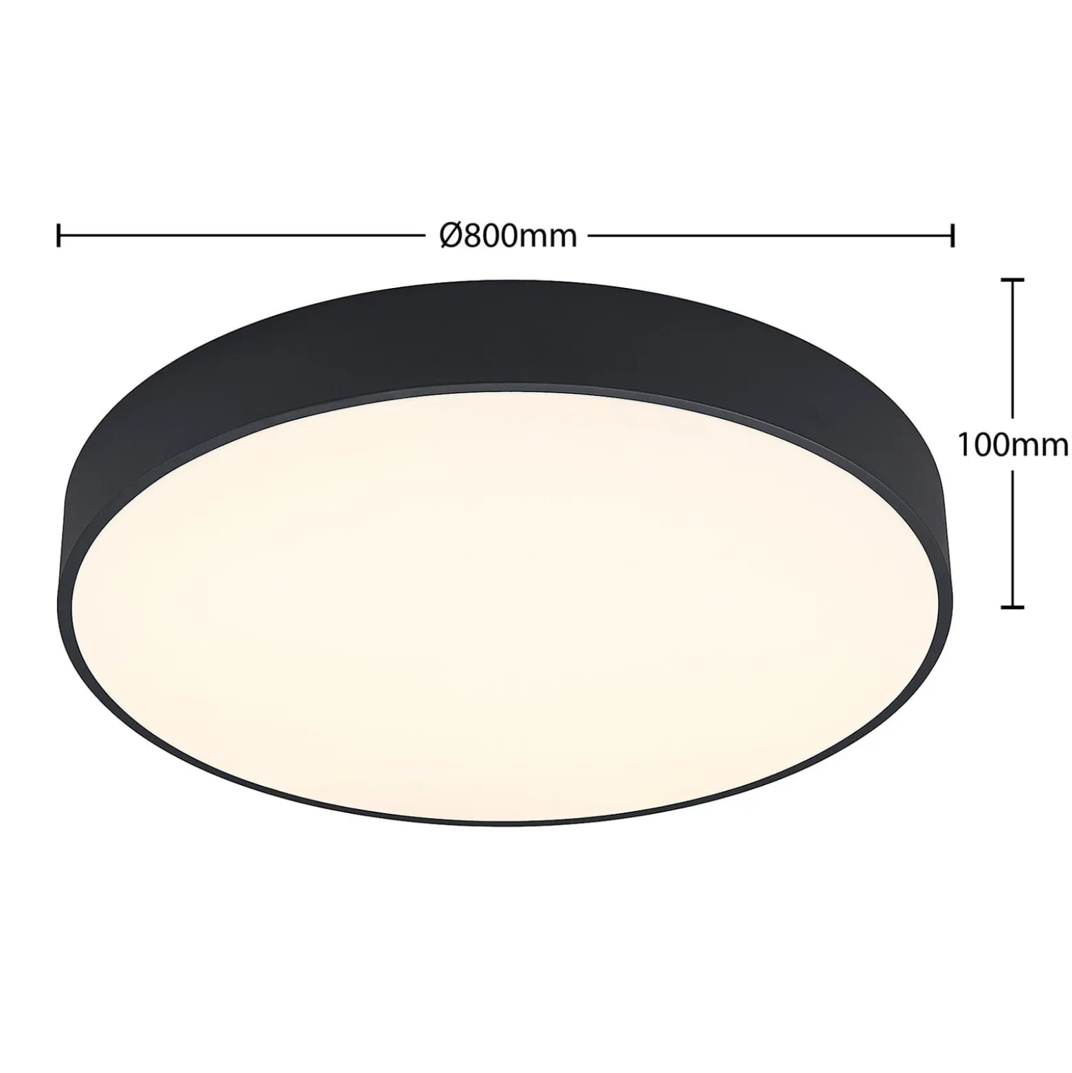 Arcchio LED-Deckenlampe Noabelle, Ø 80 cm, schwarz, Metall