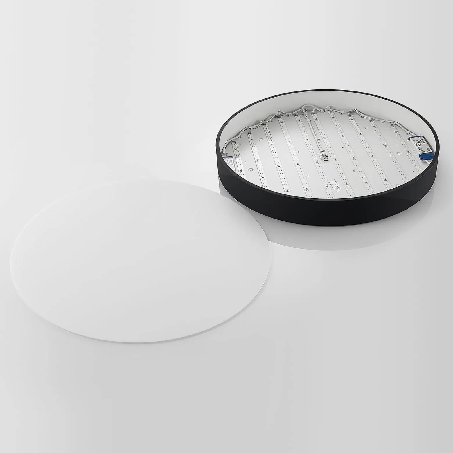 Arcchio LED-Deckenlampe Noabelle, Ø 80 cm, schwarz, Metall