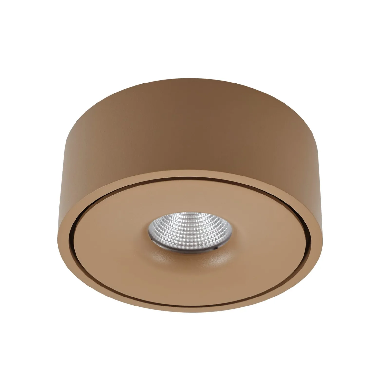 Arcchio LED-Deckenlampe Rotari, braun, up und down