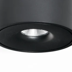 Arcchio LED-Deckenlampe Rotari, Ø 12 cm, up & down, schwarz