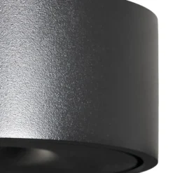 Arcchio LED-Deckenlampe Rotari, Ø 12 cm, up & down, schwarz