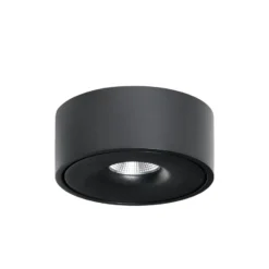 Arcchio LED-Deckenlampe Rotari, Ø 12 cm, up & down, schwarz