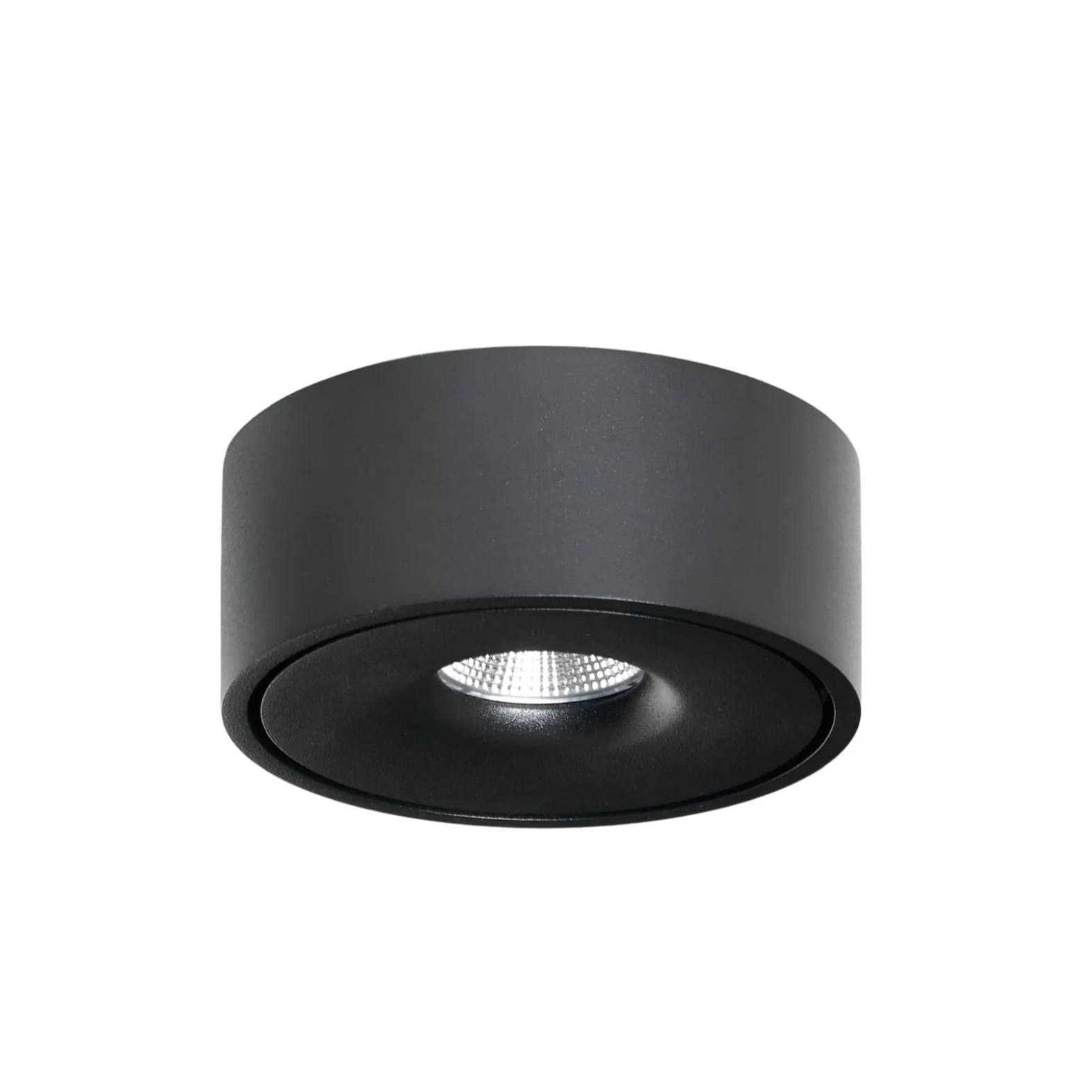 Arcchio LED-Deckenlampe Rotari, Ø 12 cm, up & down, schwarz