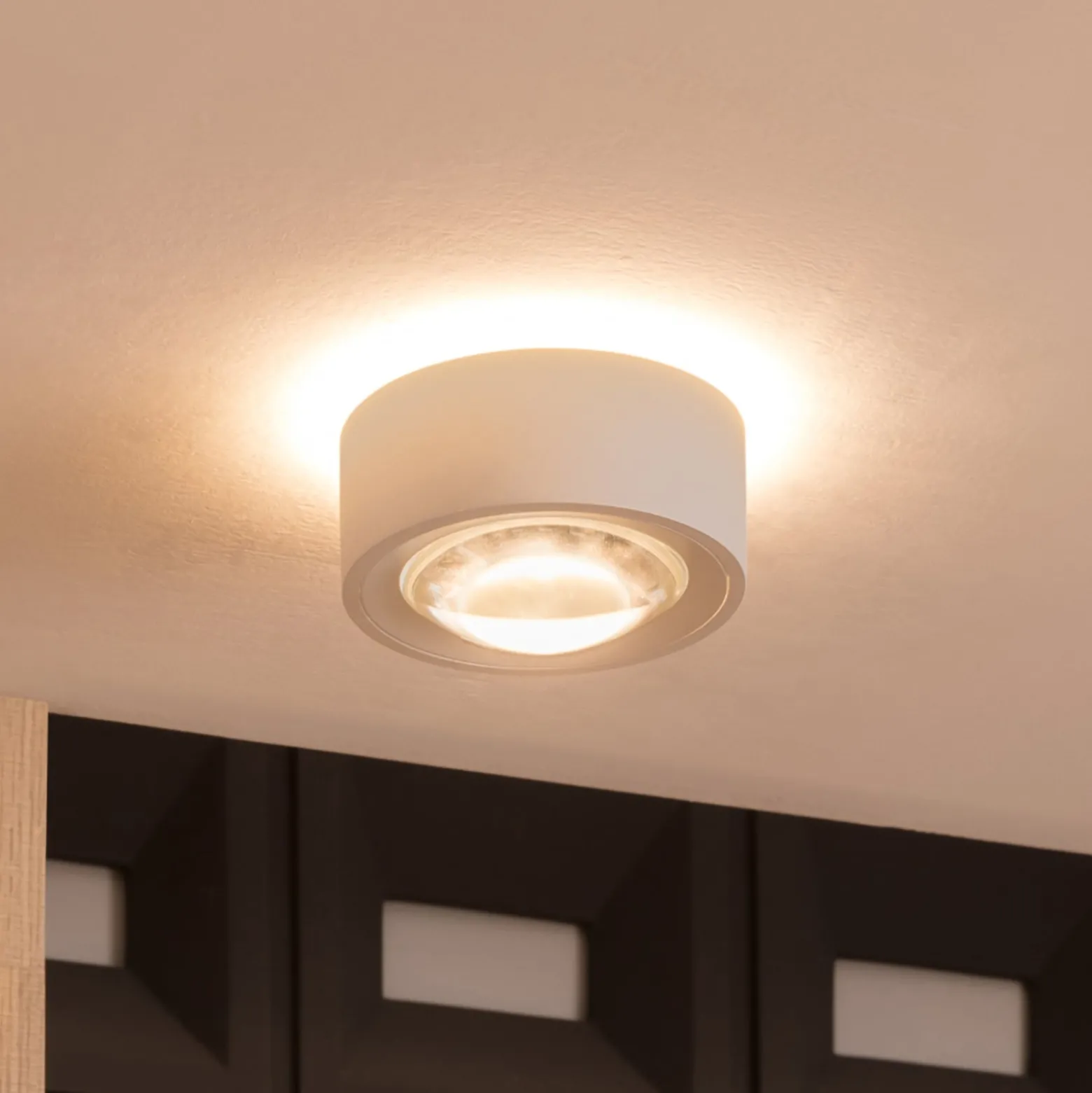 Arcchio LED-Deckenlampe Rotari, Linse, 2-fl. starr