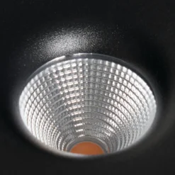 Arcchio LED-Deckenlampe Rotari, schwarz, Metall, Ø 12cm
