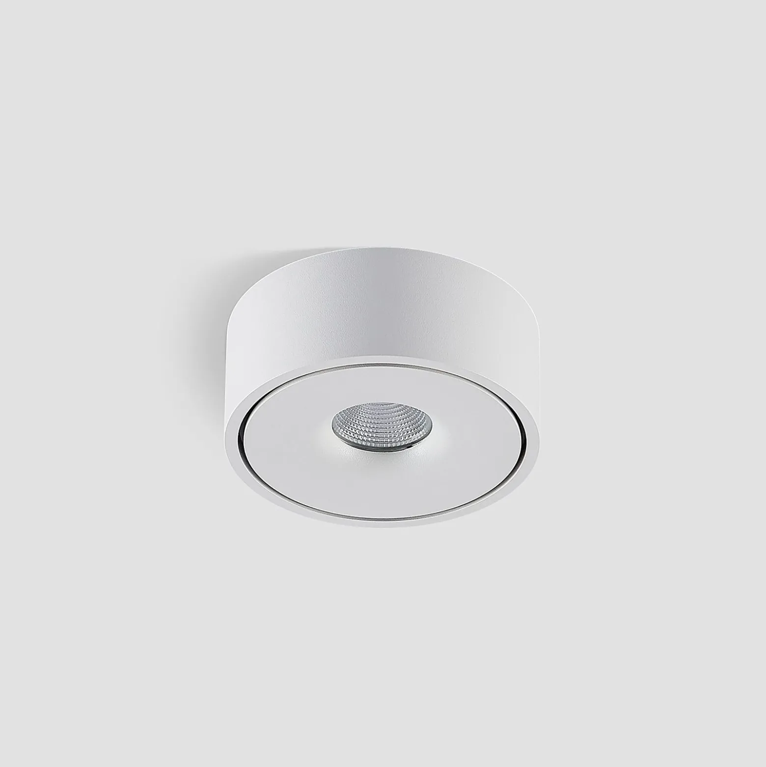Arcchio LED-Deckenlampe Rotari, weiß, Metall, Ø 12cm
