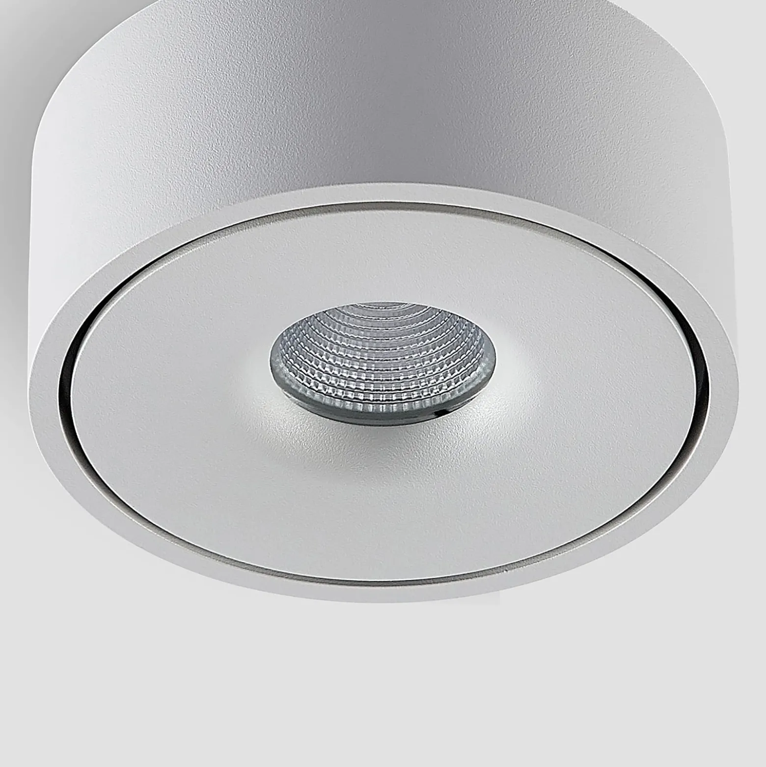 Arcchio LED-Deckenlampe Rotari, weiß, Metall, Ø 12cm