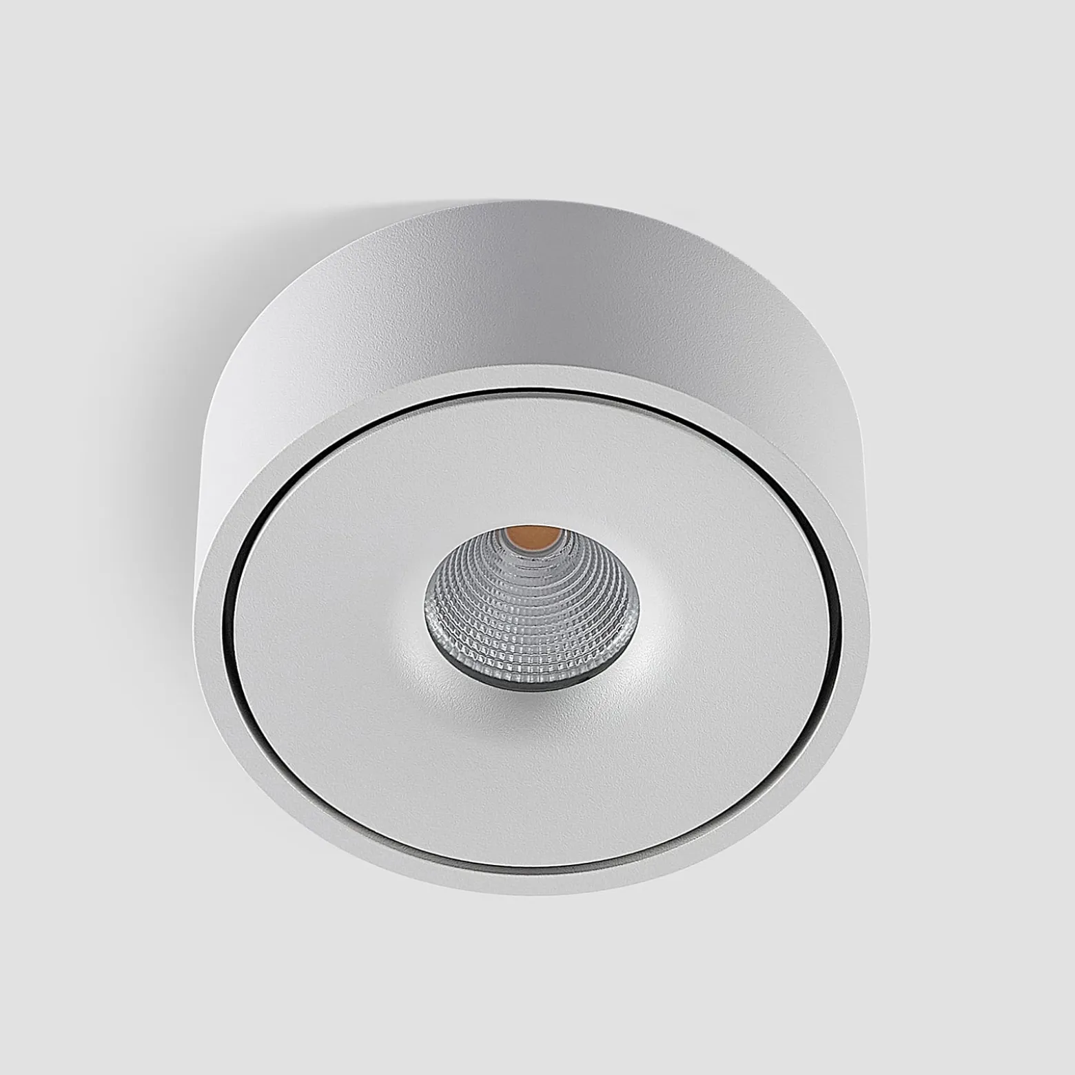 Arcchio LED-Deckenlampe Rotari, weiß, Metall, Ø 12cm