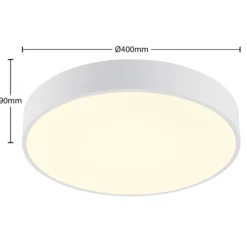 Arcchio LED-Deckenlampe Vanida, weiß, Ø 40 cm, up/down