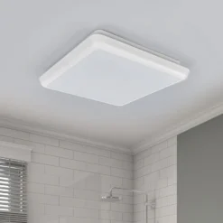 Arcchio LED-Deckenleuchte Augustin, 25 x 25 cm, weiß, IP54