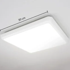 Arcchio LED-Deckenleuchte Augustin, 30 x 30 cm, weiß, IP54