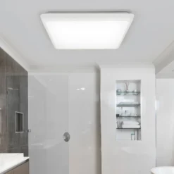 Arcchio LED-Deckenleuchte Augustin, 30 x 30 cm, weiß, IP54