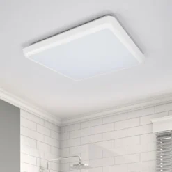Arcchio LED-Deckenleuchte Augustin, 30 x 30 cm, weiß, IP54