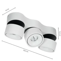 Arcchio LED-Deckenstrahler Rotari, Linsen, 3-flammig, weiß