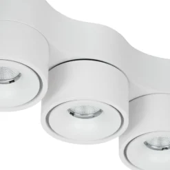 Arcchio LED-Deckenstrahler Rotari, Linsen, 3-flammig, weiß