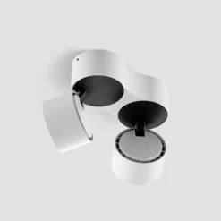 Arcchio LED-Deckenstrahler Rotari, weiß, 2-flg., 1362lm