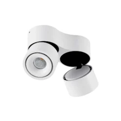 Arcchio LED-Deckenstrahler Rotari, weiß, 2-flg., 1362lm