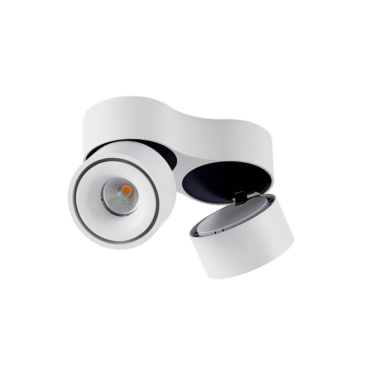 Arcchio LED-Deckenstrahler Rotari, weiß, 2-flg., 2270lm