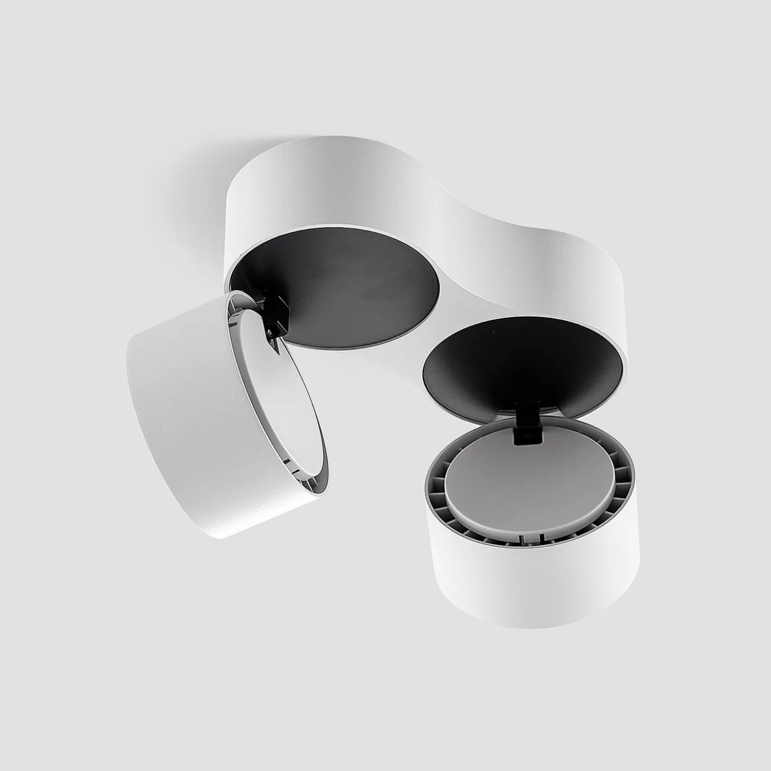 Arcchio LED-Deckenstrahler Rotari, weiß, 2-flg., 2270lm