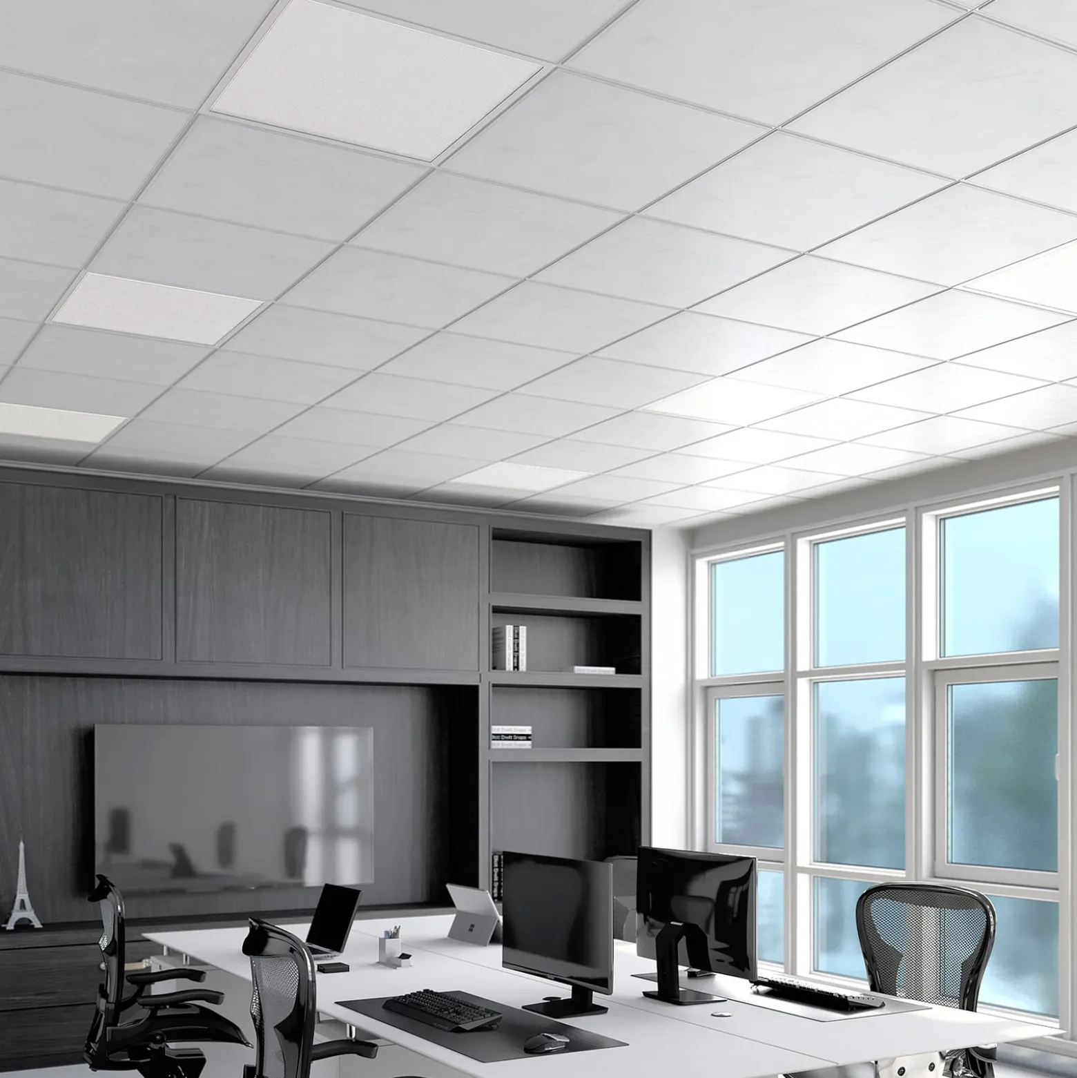 Arcchio LED-Einlegepanel Vinas, 62 cm, weiß, Aluminium, CCT