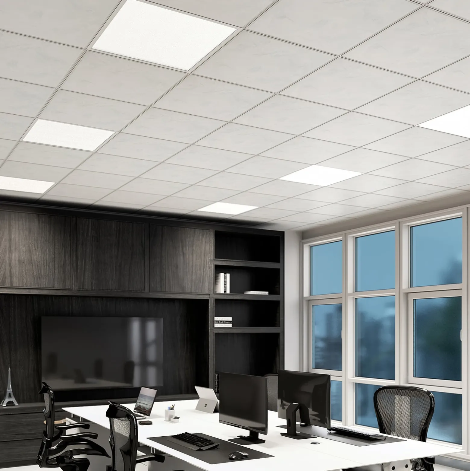 Arcchio LED-Einlegepanel Vinas, 62 cm, weiß, Aluminium, CCT