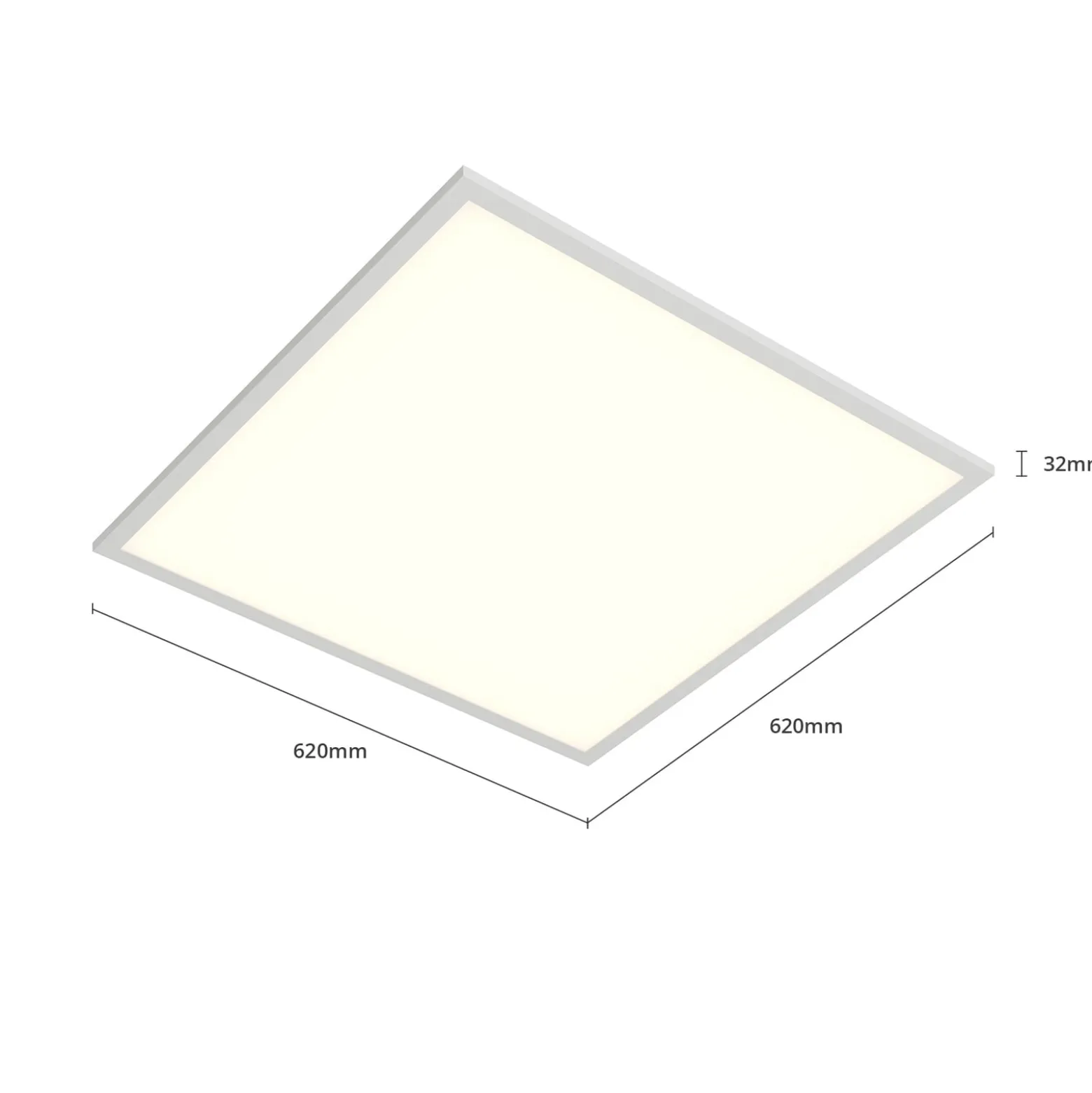 Arcchio LED-Einlegepanel Vinas, 3.000 K, 62 cm x 62 cm