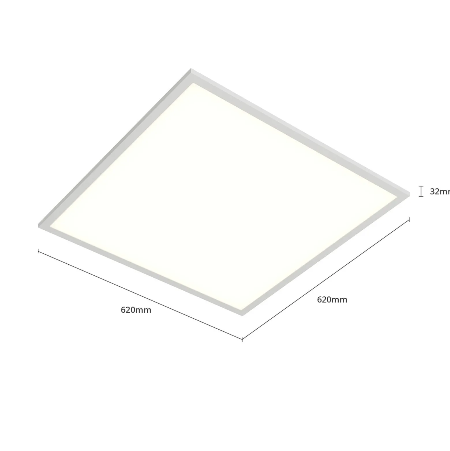 Arcchio LED-Einlegepanel Vinas, 4.000 K, 32 W, 62 cm x 62 cm