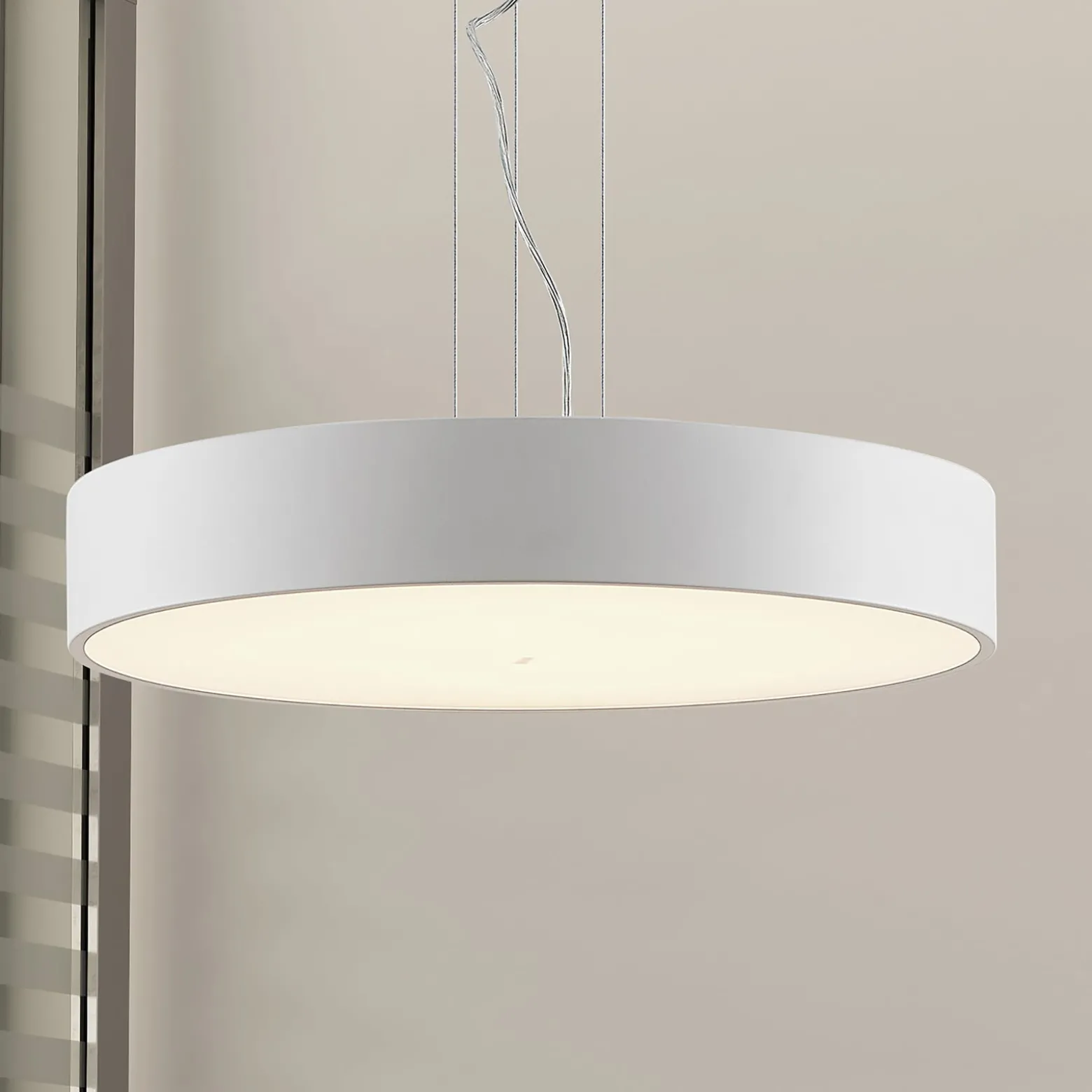 Arcchio LED-Hängelampe Noabelle, Ø 60 cm, weiß, Metall