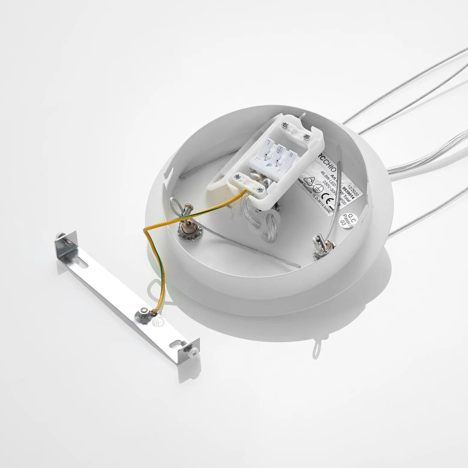 Arcchio LED-Hängelampe Noabelle, Ø 60 cm, weiß, Metall