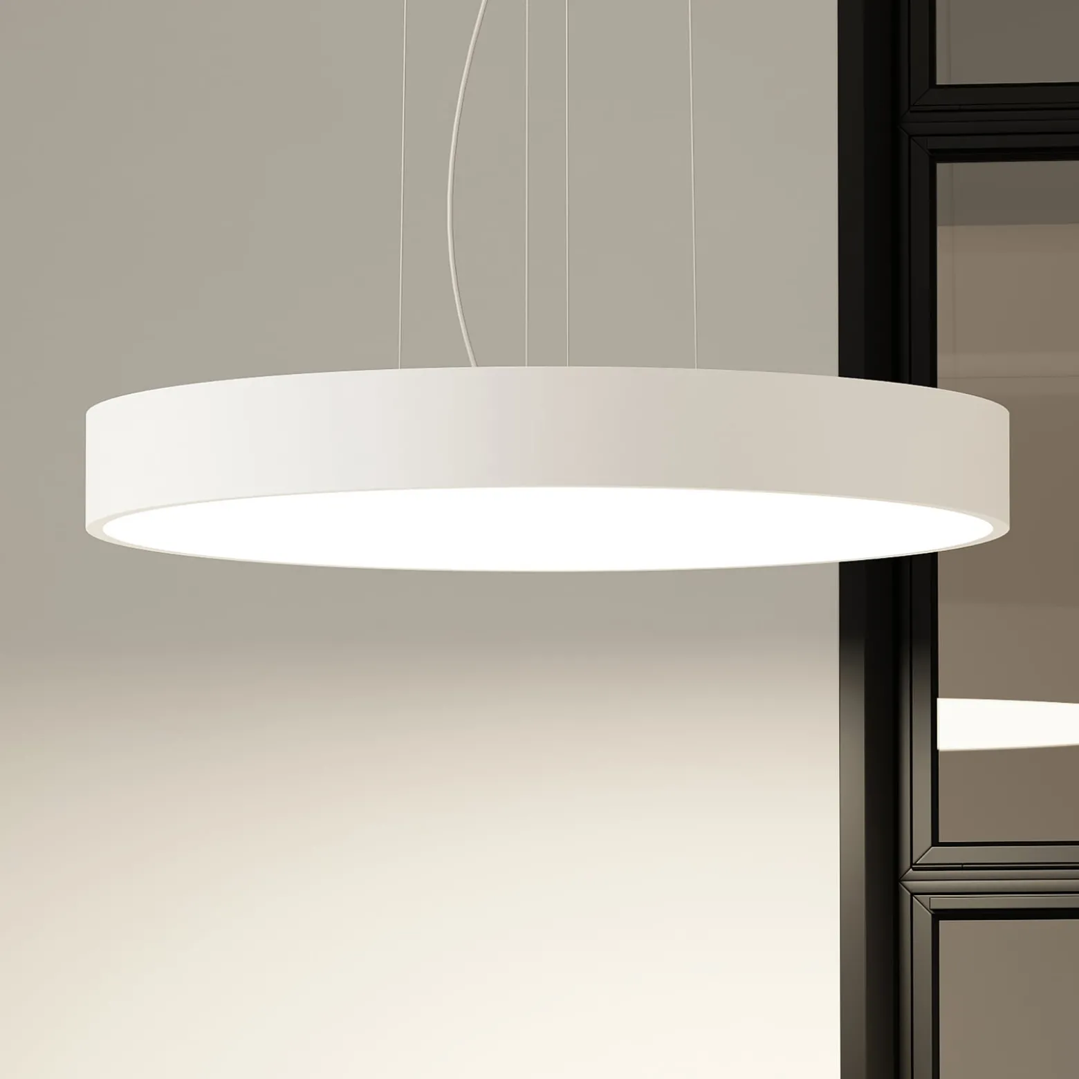 Arcchio LED-Hängelampe Noabelle, Ø 80 cm, weiß, Metall