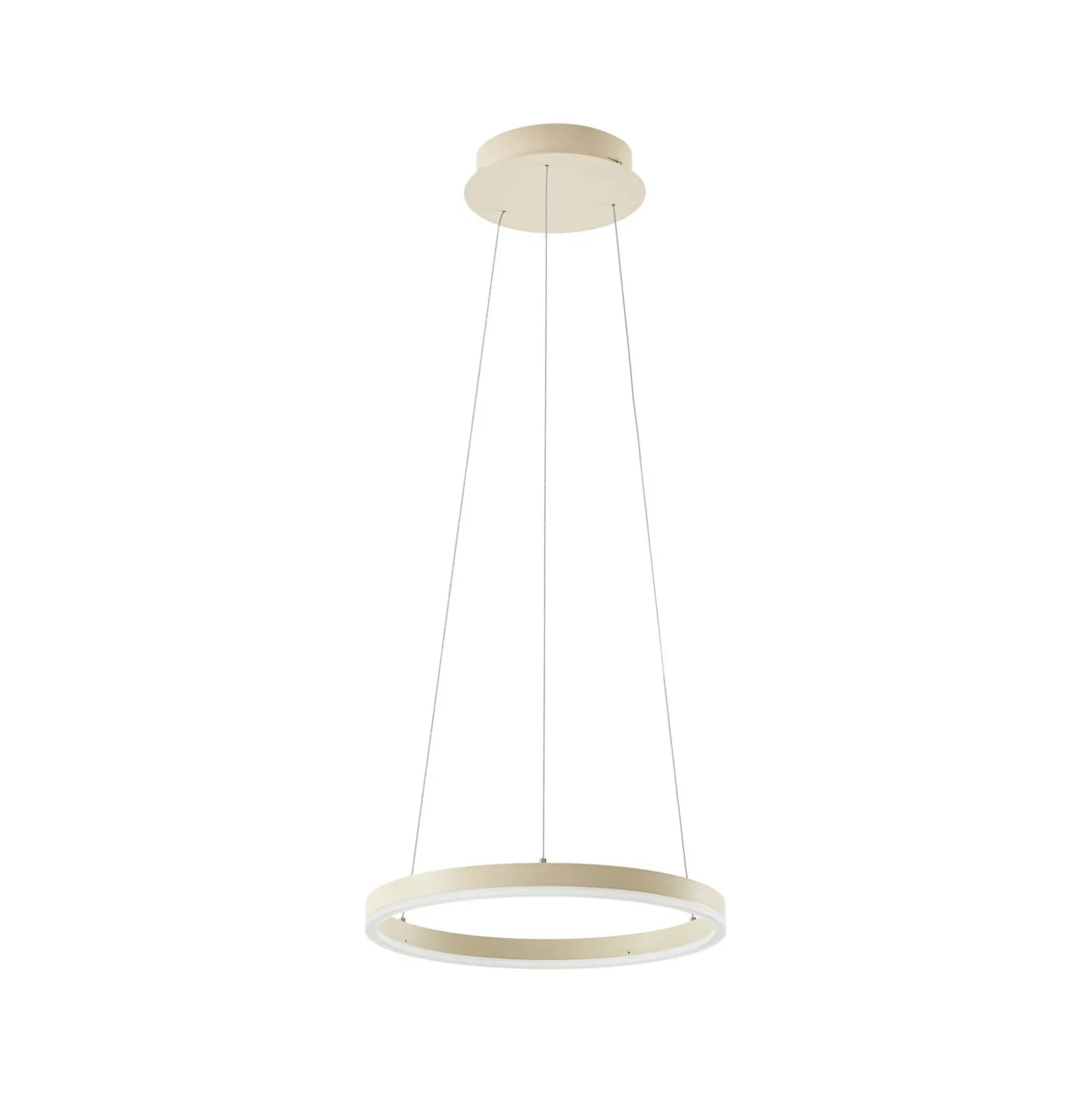 Arcchio LED-Hängeleuchte Albiona, beige, 1 Ring, Ø 40 cm
