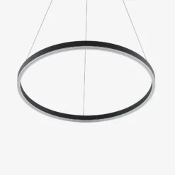 Arcchio LED-Hängeleuchte Albiona, schwarz, 1 Ring, Ø 60 cm