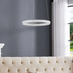 Arcchio LED-Hängeleuchte Albiona, weiß, 1 Ring, Ø 40 cm