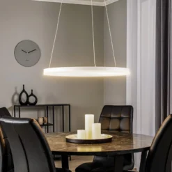 Arcchio LED-Hängeleuchte Albiona, weiß, 1 Ring, Ø 60 cm
