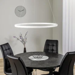 Arcchio LED-Hängeleuchte Albiona, weiß, 1 Ring, Ø 80 cm