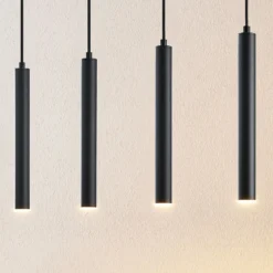Arcchio LED-Hängeleuchte Kammeron, schwarz, Metall, 80 cm