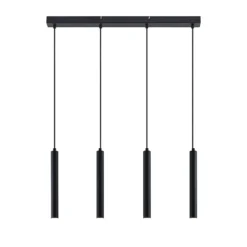 Arcchio LED-Hängeleuchte Kammeron, schwarz, Metall, 80 cm