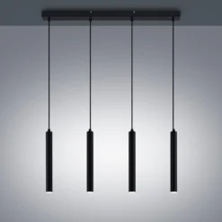 Arcchio LED-Hängeleuchte Kammeron, schwarz, Metall, 80 cm