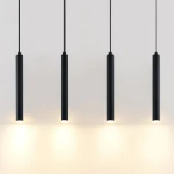 Arcchio LED-Hängeleuchte Kammeron, schwarz, Metall, 80 cm