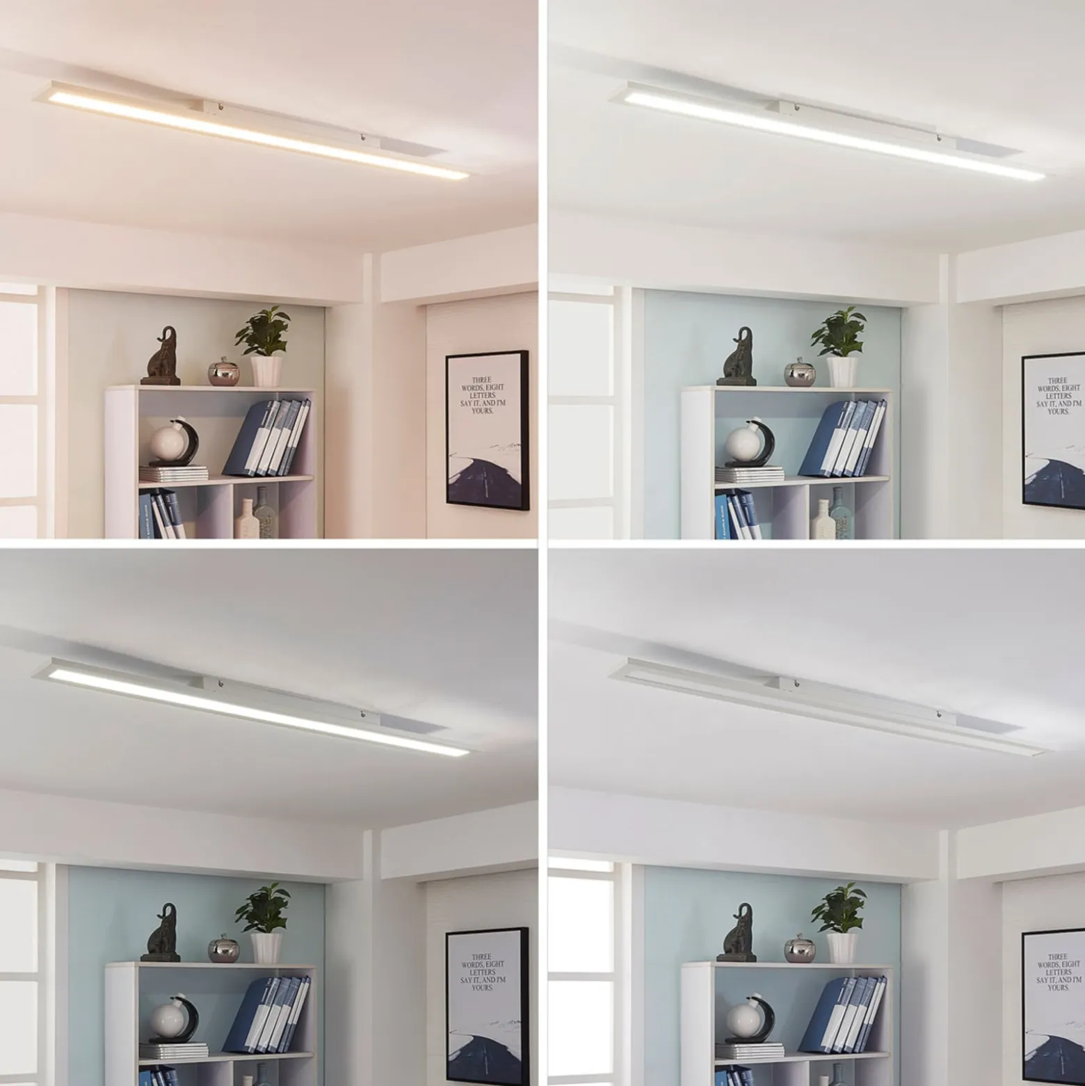 Arcchio LED-Panel Arya, 120 cm, weiß, dimmbar, Aluminium